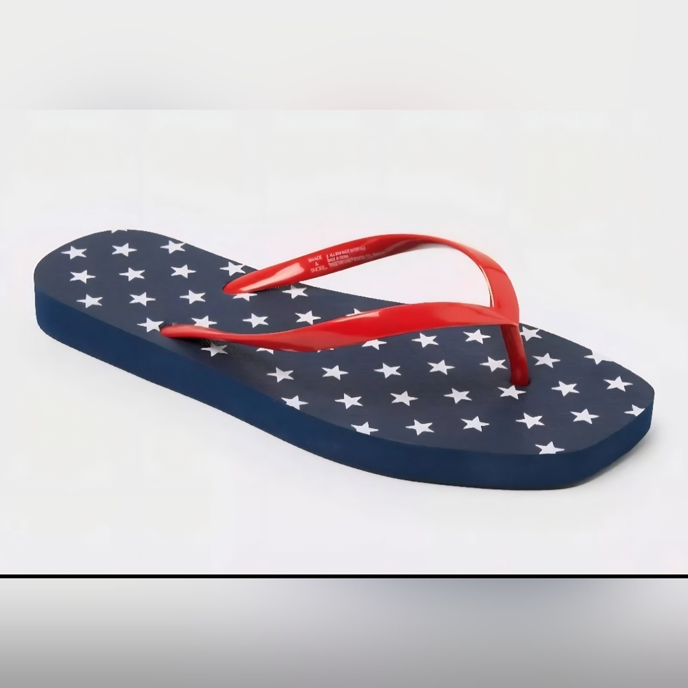2 Pair Navy Size 9 Square Toe Flip Flops NEW w/ tags
